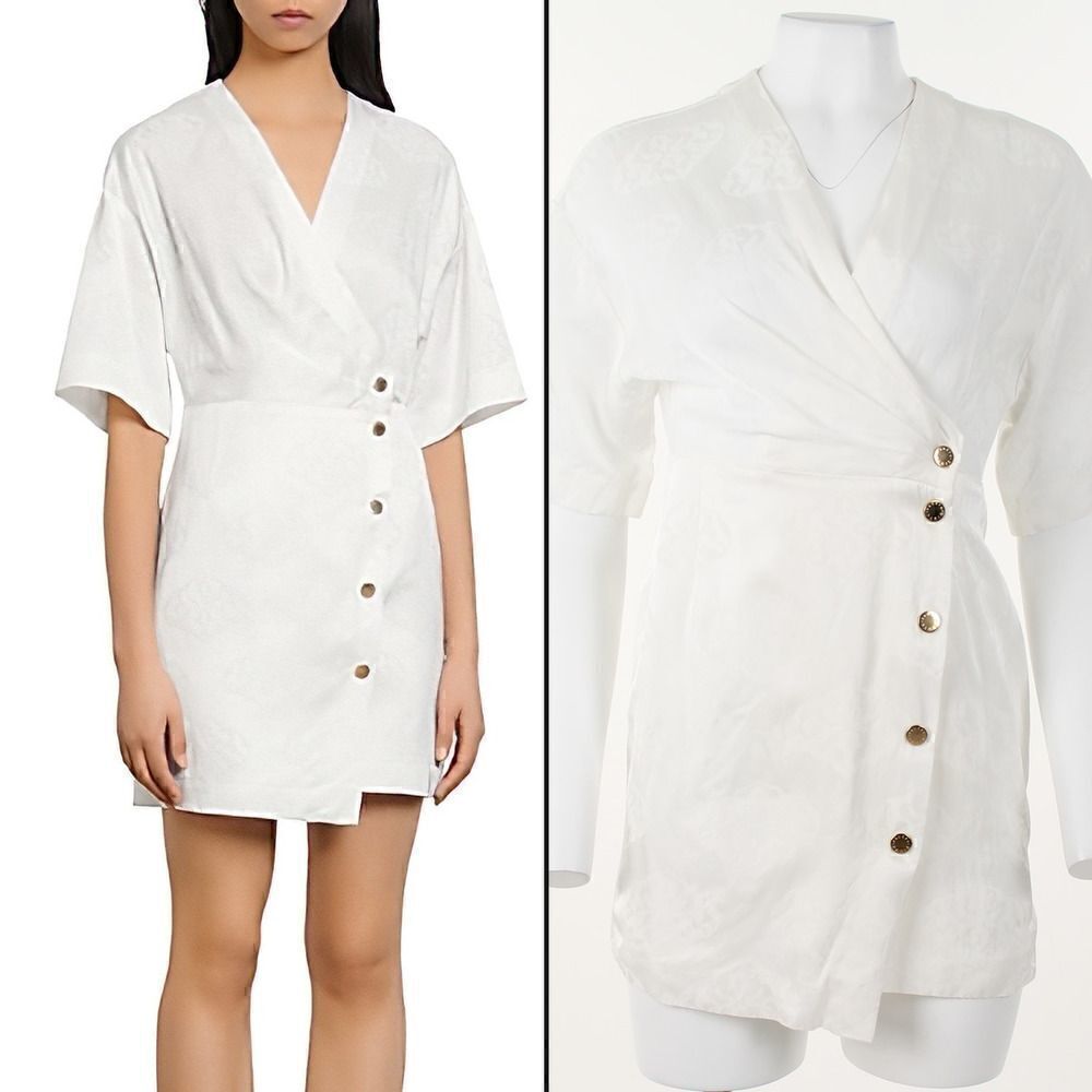 Sandro Harpie Wrap-Style Jacquard Dress